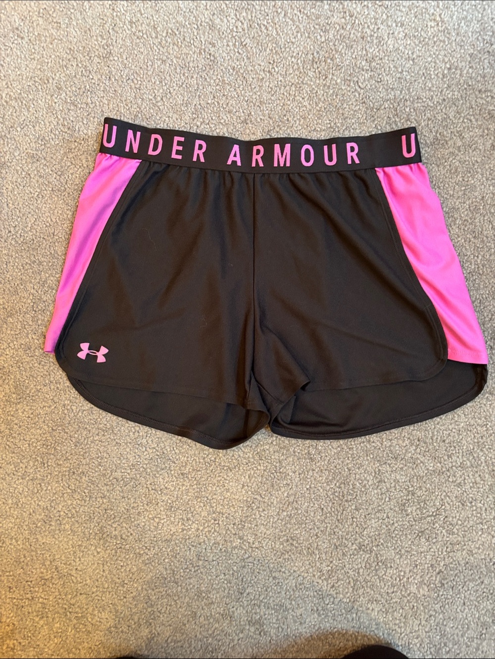 Under Armour Black and Pink Athletic Shorts